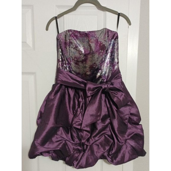 Jessica McClintock Dresses & Skirts - Women's Jessica McClintock For Gunne Sax Purple Elegant Sequin Strapless Dress 7